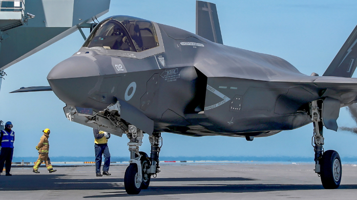 An image of the new F-35B fighter plane.