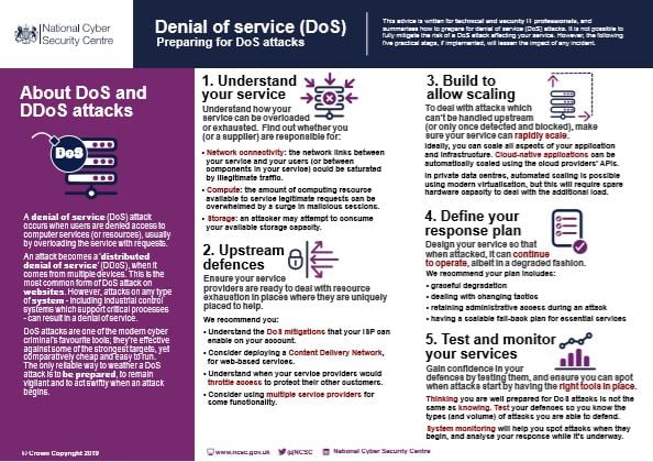 thumbnail image of the Denial of Service infographic