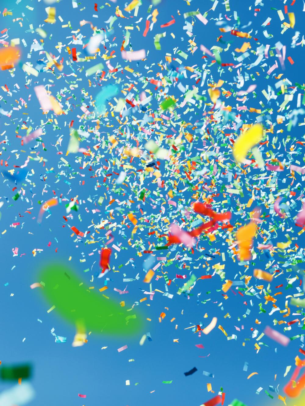 Image showing confetti in the sky
