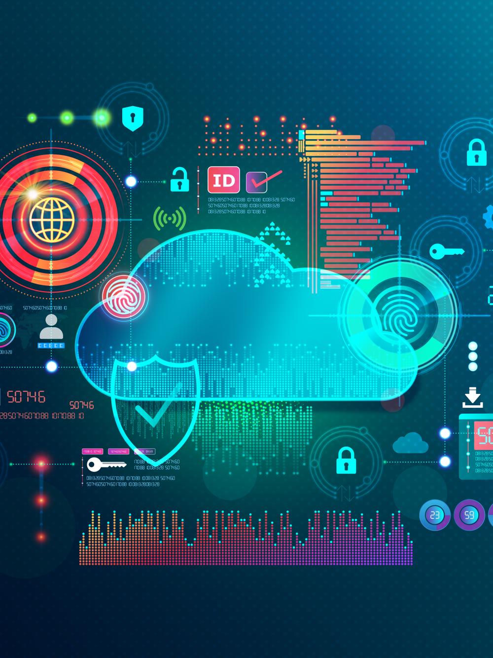 Security as a Service - cloud-based model concept illustration