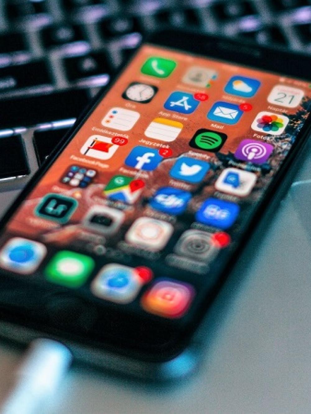 A collection of icons for social media apps on a smartphone screen