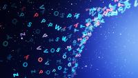 Image showing random letters floating