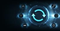 reload symbol with variety of typical IT icons