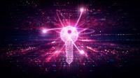 Housekey on a dark circuit background