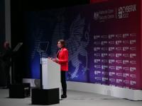 Lindy Cameron, NCSC CEO delivering the Welcome speech for the first day of CYBERUK 2022