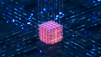 Image showing abstract background with AI cube