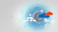 Graphics of gears and clouds