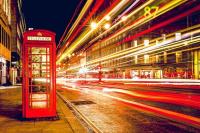 An image of a busy London at night